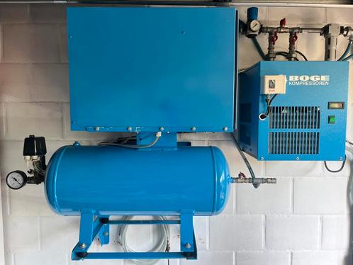BOGE compressor met luchtkoeler en -droger., Zakelijke goederen, Machines en Bouw | Pompen en Compressoren, Ophalen