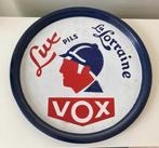 Lux Pils Vox La Lorraine emaille plateau, Ophalen of Verzenden, Gebruikt, Reclamebord, Plaat of Schild