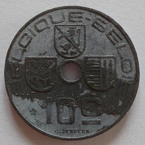 Belgium 1943 - 10 Cent Zink FR/VL - Leopold III/Morin 493/Pr, Timbres & Monnaies, Monnaies | Belgique, Monnaie en vrac, Envoi