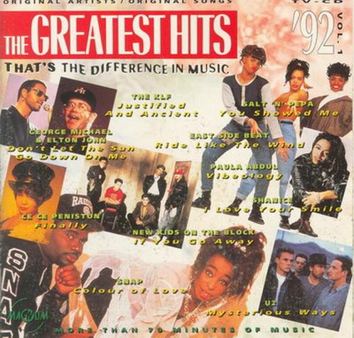 CD * GREATEST HITS '92 - Vol. 1, CD & DVD, CD | Pop, Comme neuf, 1980 à 2000, Enlèvement ou Envoi