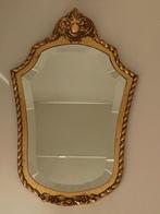 Miroir vintage avec cadre doré, Enlèvement, Autres formes, Moins de 50 cm, Moins de 100 cm