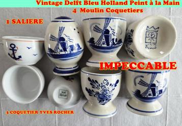 4 EIERDOPJES + 1 VINTAGE ZOUTVAATJE + 3 YVES ROCHERS beschikbaar voor biedingen