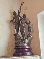 Bronzen/spelter beeld op sokkel, Ophalen, Brons