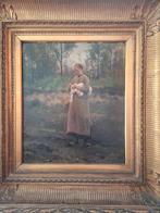 Schilder Cornelius Van Leemputten, Antiek en Kunst, Kunst | Schilderijen | Klassiek, Ophalen