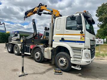 DAF CF 480 8x4 HOOKLIFT + CRANE (19m!) EFFER 205 / 6S + WINC beschikbaar voor biedingen