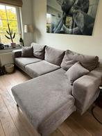 Moderne grijze hoekzetel, Huis en Inrichting, Ophalen, Zo goed als nieuw