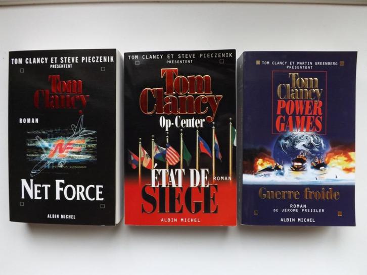 3 livres TOM CLANCY Guerre froide/Etat de siège/Net Force, Boeken, Detectives, Zo goed als nieuw, Ophalen of Verzenden