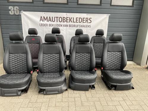 Bestuurder + Bijrijderstoel met zwart leder voor VW Caddy, Auto-onderdelen, Interieur en Bekleding, Volkswagen, Nieuw, Ophalen