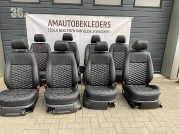 Bestuurder + Bijrijderstoel met zwart leder voor VW Caddy beschikbaar voor biedingen