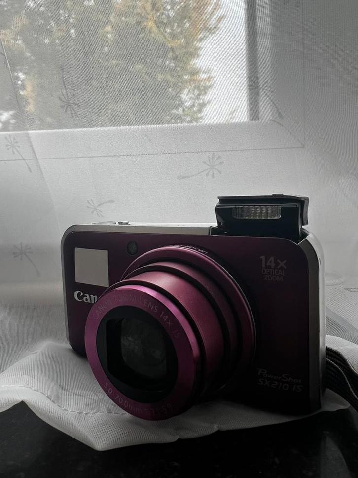 Canon PowerShot SX210 IS – Paars | Vintage Trendcamera, Audio, Tv en Foto, Fotocamera's Digitaal, Zo goed als nieuw, Compact, Canon