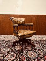 Klassiek Engels Chesterfield Bureaustoel Captain Chair, Antiek en Kunst, Ophalen of Verzenden