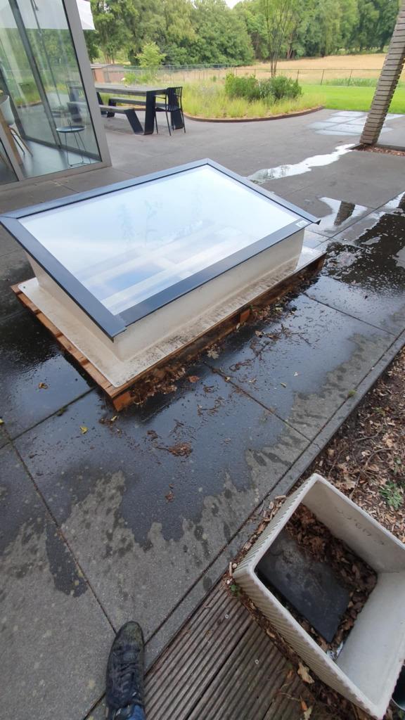 Glazen dakkoepel voor plat dak Megalux glasunit 100 * 160, Doe-het-zelf en Bouw, Glas en Ramen, Nieuw, Dakraam, Minder dan 80 cm