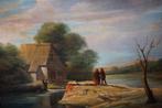 19de eeuws: Idyllisch landschap (48 x 40 cm), Ophalen of Verzenden