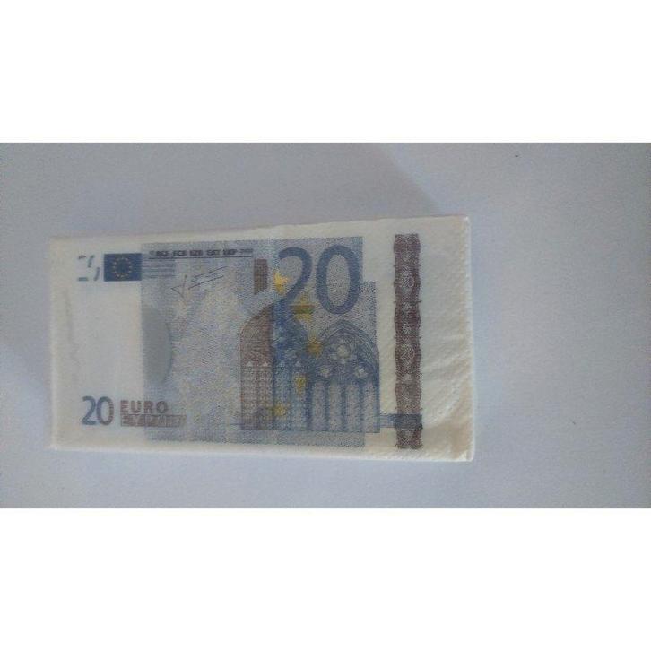 Paquet de 10 Mouchoirs Billets Euros N1, Collections, Collections Autre, Neuf, Enlèvement ou Envoi