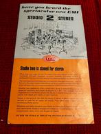 Vintage reclame EMI Studio 2 stereo sound, Enlèvement ou Envoi