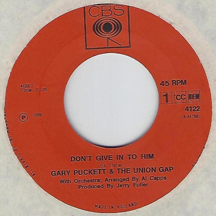 Gary Puckett & The Union Gap – Don't Give In To Him, Cd's en Dvd's, Vinyl Singles, Gebruikt, Single, Pop, 7 inch, Ophalen of Verzenden