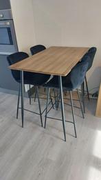 eettafel en 4 stoelen, Ophalen, 100 tot 150 cm, 50 tot 100 cm, Zo goed als nieuw