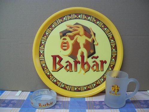 Barbar Barbãr - Plateau - Glas - Bier - Brouwerij Lefebvre, Collections, Marques de bière, Comme neuf, Verre ou Verres, Autres marques