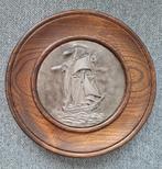 Assiette décorative en étain et bois, Enlèvement ou Envoi