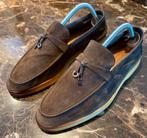 Breloque d'été Loro Piana en daim marron foncé taille 41, Enlèvement ou Envoi, Loro Piana, Brun, Porté