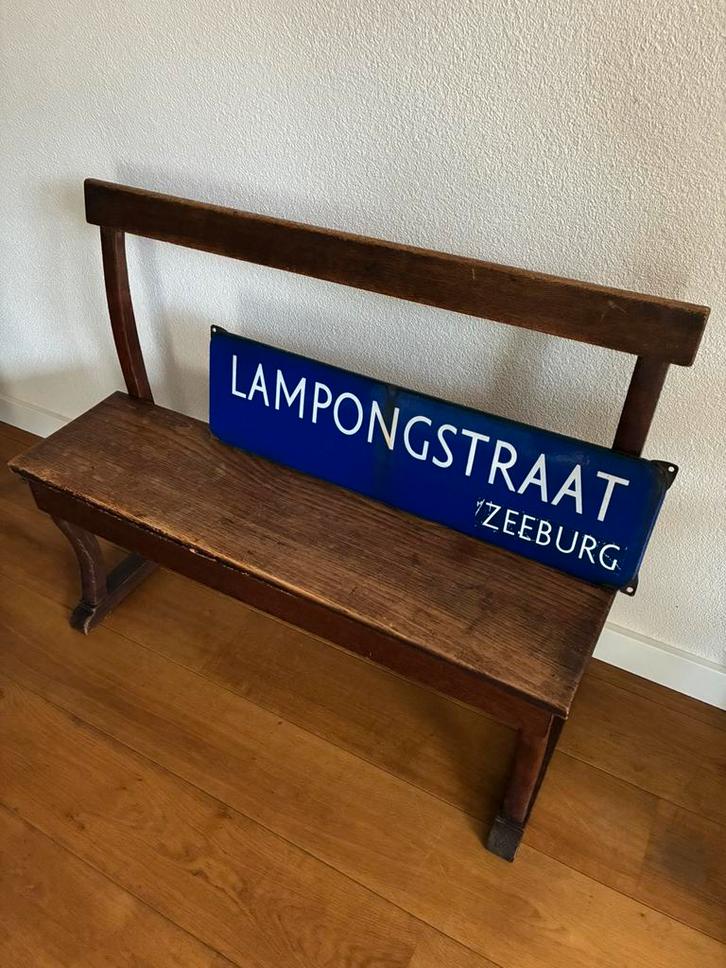 4 x emaille straatnaamborden - Amsterdam, Antiek en Kunst, Antiek | Meubels | Stoelen en Sofa's, Ophalen of Verzenden