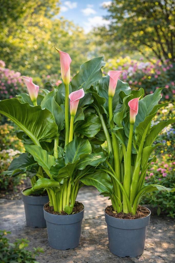 Zantedeschia Flamingo, Tuin en Terras, Planten | Tuinplanten, Halfschaduw, Ophalen