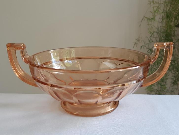 Val-St-Lambert Noémie glazen art deco schaal, Rosaline 1930, Antiek en Kunst, Antiek | Glaswerk en Kristal, Ophalen of Verzenden