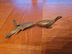 Vintage bronzen beeldje pauw, Ophalen of Verzenden