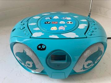 Kinderradiio radio communie cd speler lichtblauw turkoise