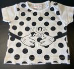Disney baby wit t.shirt met zwarte stippen-maat 62, Meisje, Shirtje of Longsleeve, Gebruikt, Ophalen of Verzenden