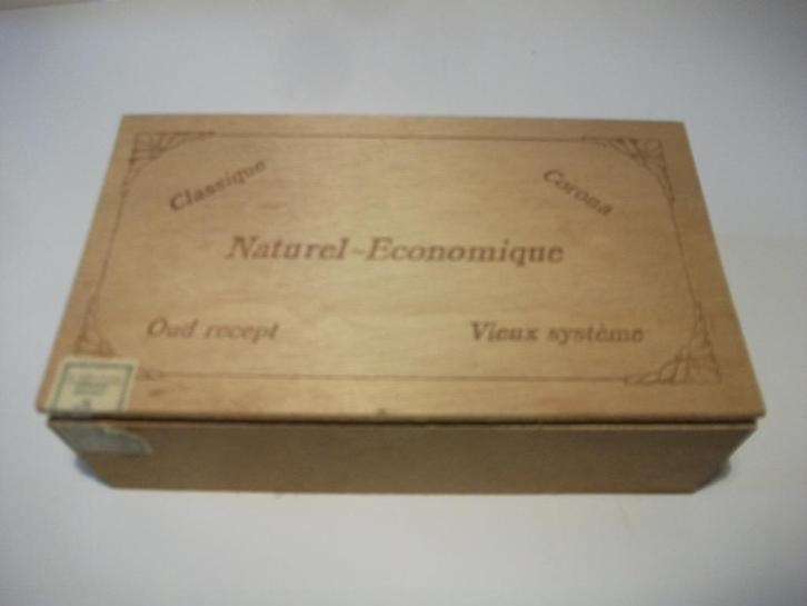 Houten sigarendoosje Naturel Economique 21 x 12 x 6,5, Verzamelen, Rookartikelen, Aanstekers en Luciferdoosjes, Gebruikt, Tabaksdoos of Verpakking