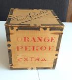 Ancienne boîte à thé en bois - Paul Corcellet - 1920, Collections, Utilisé, Enlèvement ou Envoi