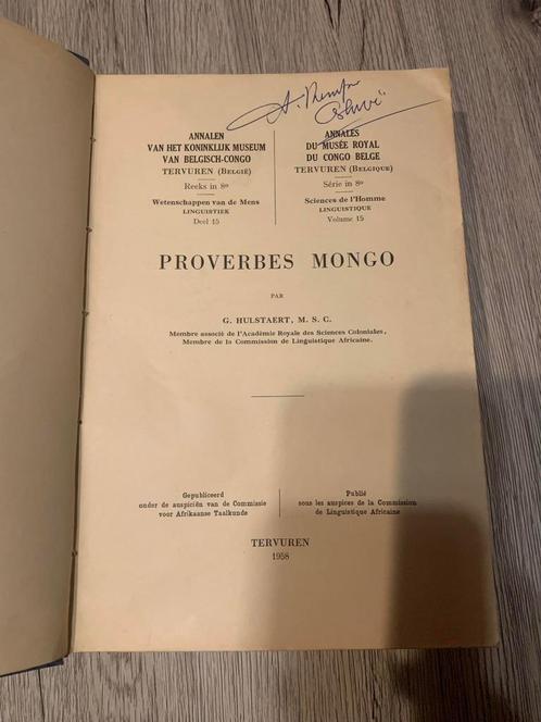 (CONGO) Proverbes Mongo., Livres, Histoire nationale, Utilisé, Enlèvement ou Envoi