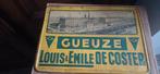 Plaque en tole gueuze louis emile decoster  bruxelles 1934, Enlèvement, Utilisé, Panneau publicitaire