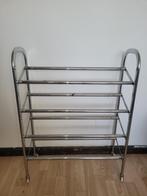 Chromen schoenenrek op wielen 60x25x80 LxBxH, Ophalen, Zo goed als nieuw