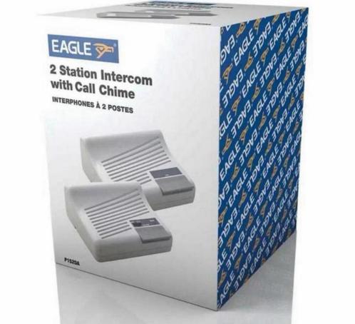 Eagle 2-delige intercom bel oproepbel + 20 meter kabels set, Huis en Inrichting, Deurbellen, Nieuw, Bedraad, Terugspreekfunctie