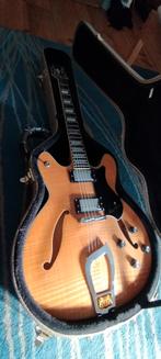 Hagstrom Viking Deluxe, Natural finish, Comme neuf, Autres marques, Enlèvement, Hollow body