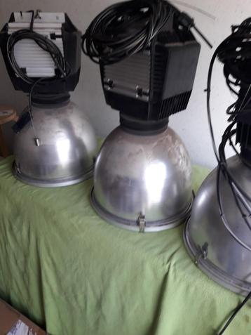 industriele Vintage hal/magazijnlampen THORN, Huis en Inrichting, Lampen | Hanglampen, Ophalen, Gebruikt, 50 tot 75 cm, Metaal