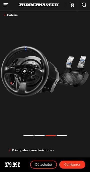 Volant Thrustmaster T300RS + Support beschikbaar voor biedingen