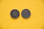 Reich : 10 Pf IRON 1917 D & F, Verzenden, Duitsland, Setje