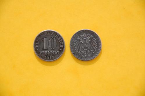 Reich : 10 Pf IRON 1917 D & F, Postzegels en Munten, Munten | Europa | Niet-Euromunten, Setje, Duitsland, Verzenden