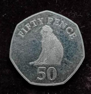 Munt van fifty pence (Gibraltar) van 2016 