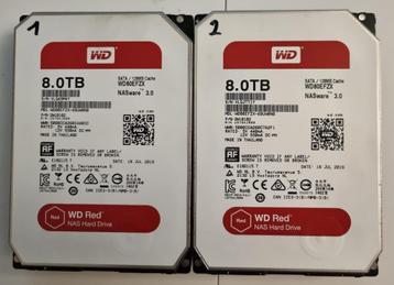 2 unités de disque dur Western Digital Red 8 To
