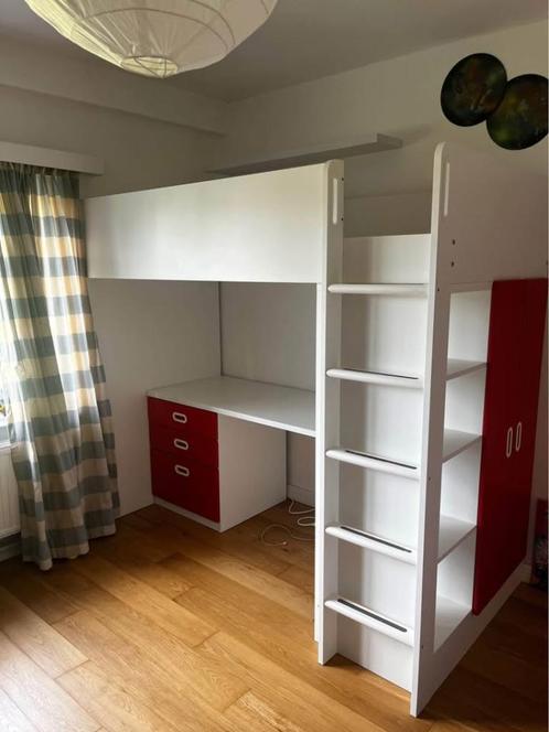 Lit mezzanine IKEA STUVA (ancien SMASTAD) en excellent état, Huis en Inrichting, Slaapkamer | Stapelbedden en Hoogslapers, Zo goed als nieuw