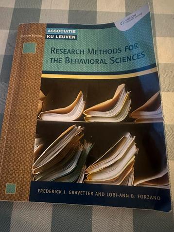 research methods for the behavioral sciences beschikbaar voor biedingen