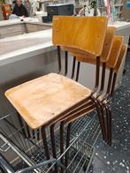 4 chaises d'école en mélamine fabriquées en RDA 1949, Enlèvement