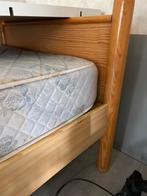 Houten 1p bed-lattenbodem-matras, Ophalen, Gebruikt, 90 cm, Eenpersoons