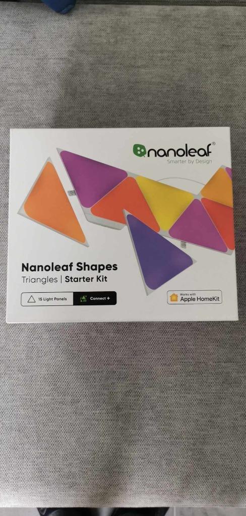 Nanoleaf Shapes Triangles Starter Kit 15-pack ledverlichting, Huis en Inrichting, Lampen | Wandlampen, Zo goed als nieuw, Kunststof
