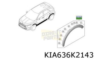 Kia Niro (5/22-) wielkuiplijst Rechts achterscherm Origineel beschikbaar voor biedingen