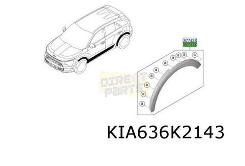 Kia Niro (5/22-) wielkuiplijst Rechts achterscherm Origineel, Auto-onderdelen, Carrosserie, Spatbord, Kia, Nieuw, Verzenden